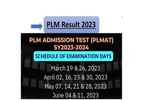 luat result|PLM Admission Test results released .